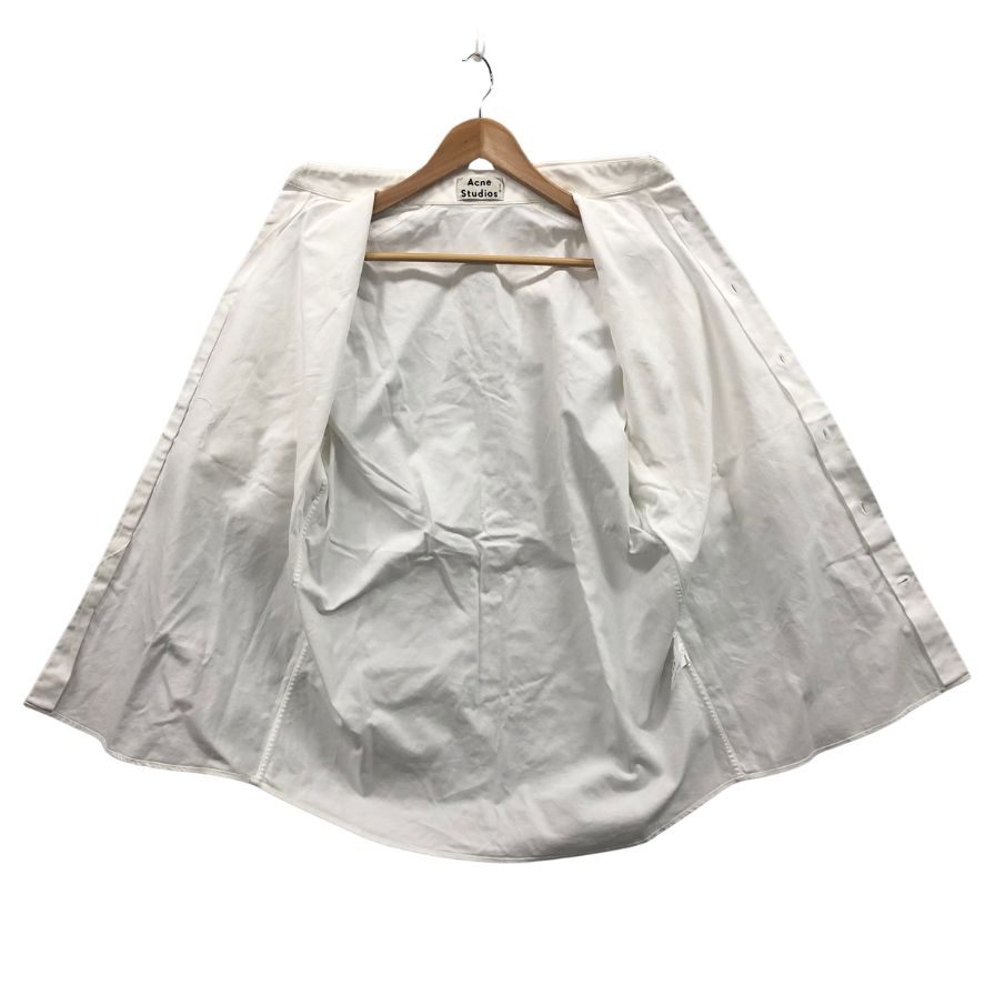 美品◆アクネ ストゥディオズ ボタンダウンシャツ 半袖 メンズ コットン サイズ 46 ホワイト ACNE STUDIOS 【AFB27】