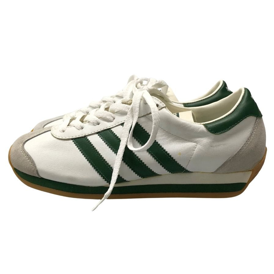 アディダス スニーカー カントリー 90年代 デッドストック ハイドレザー メンズ サイズ27cm ホワイト グリーン adidas 約27.0cm【AFC2】