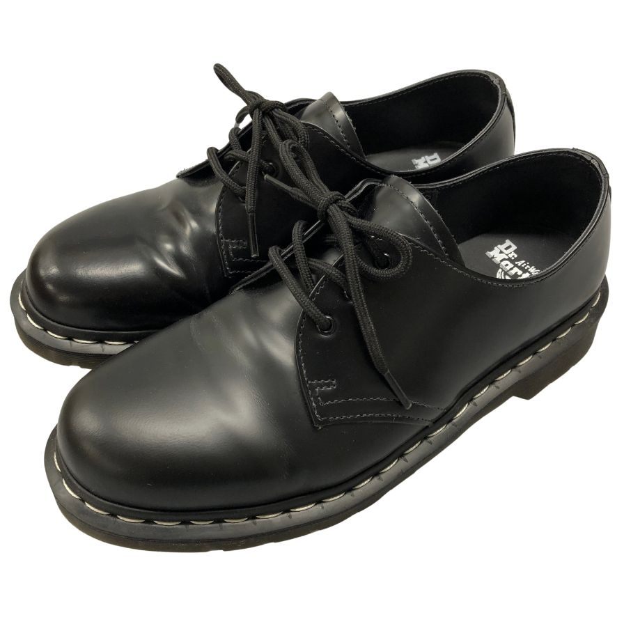 ドクターマーチン レースアップシューズ 1461 3ホール ホワイトステッチ ブラック メンズ UK7 Dr.Martens 約25.5cm【AFD9】