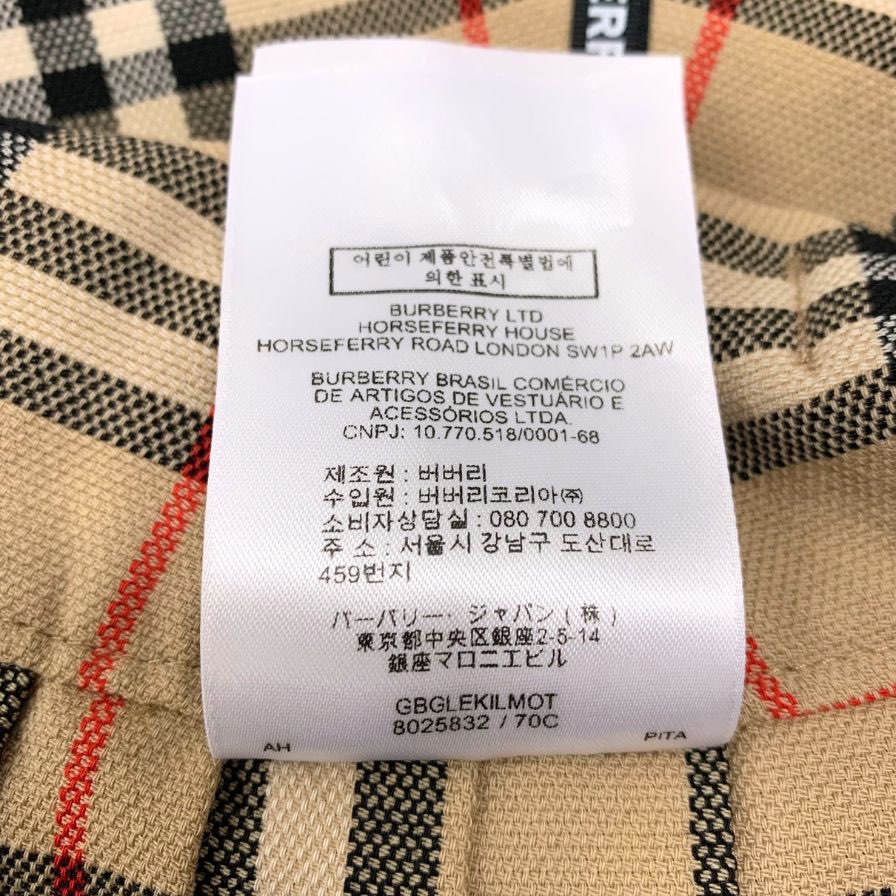 バーバリー スカート ノバチェック カットオフ ベルト ミニスカート プリーツ 現行 ベージュ系 レディース サイズUK6 BURBERRY LONDON【AFB40】