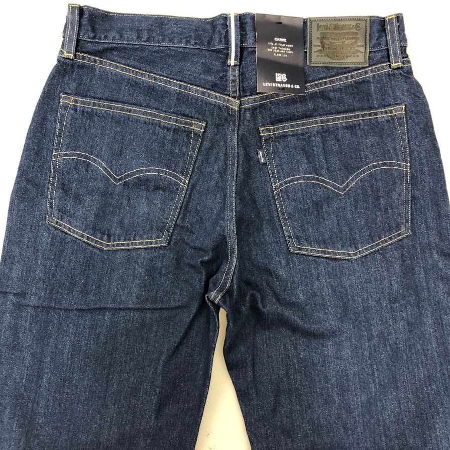 リーバイス リラックスフレアジーンズ BLUETAB CRAVE インディゴ W28 日本製 メンズ MADE IN JAPAN 【AFB14】