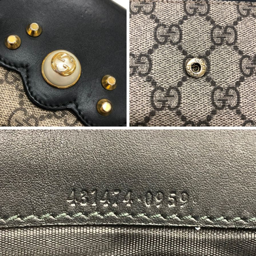 グッチ 長財布 GGスプリーム ブラック ブラック 431474 GUCCI【AFI13】