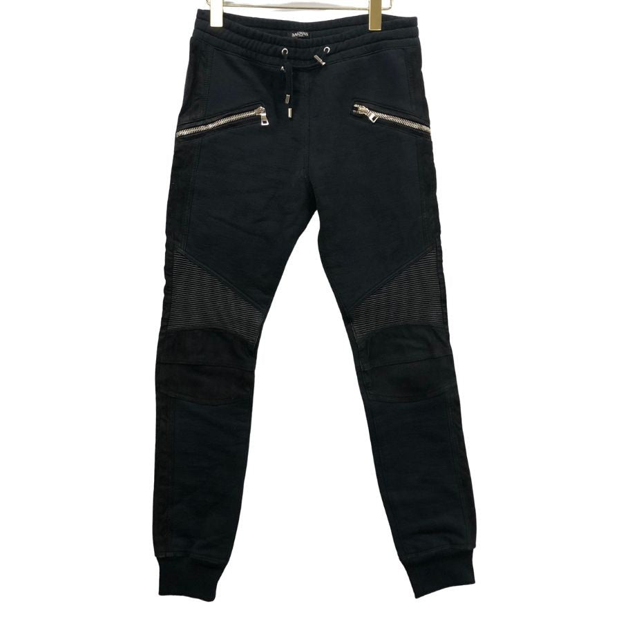 バルマン バイカー ジョガーパンツ メンズ サイズS ネイビー系 BALMAIN 【AFB27】
