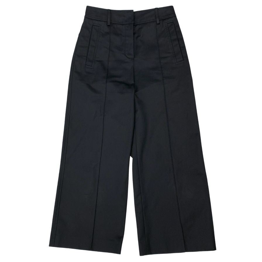 エルメス パンツ センタープレス ブラック レディース サイズ34 HERMES 【AFB49】