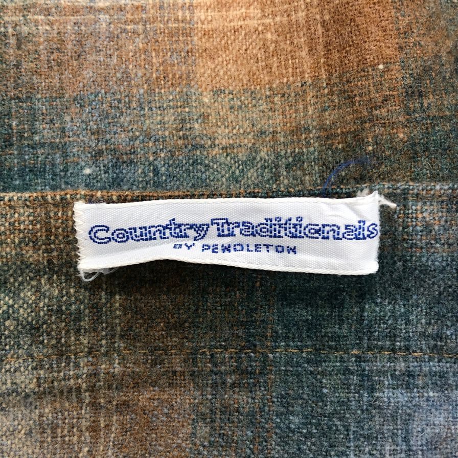 中古◆カントリー トラディション バイ ペンドルトン オンブレチェックシャツ ウール メンズ サイズM Country Traditionals BY PENDLETON 【AFB4】