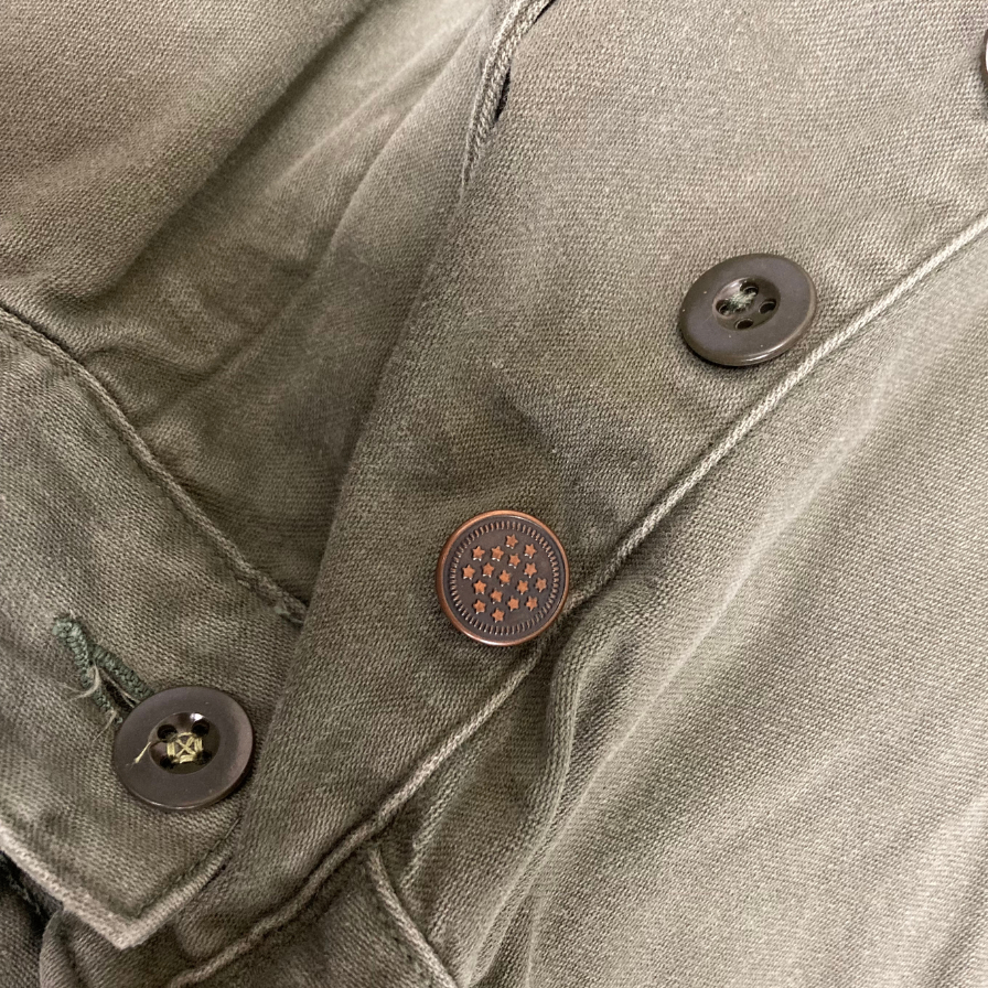 中古◆フランス軍 カーゴパンツ M64 60or70年代 レディース オリーブ サイズ68c FRENCH ARMY VINTAGE【AFB4】