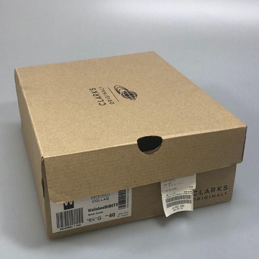 クラークス ワラビー ビームス別注 モカシン ゴアテックス GTX スエード ブラック サイズUK6.5 CLARKS 約25.5cm【AFD14】