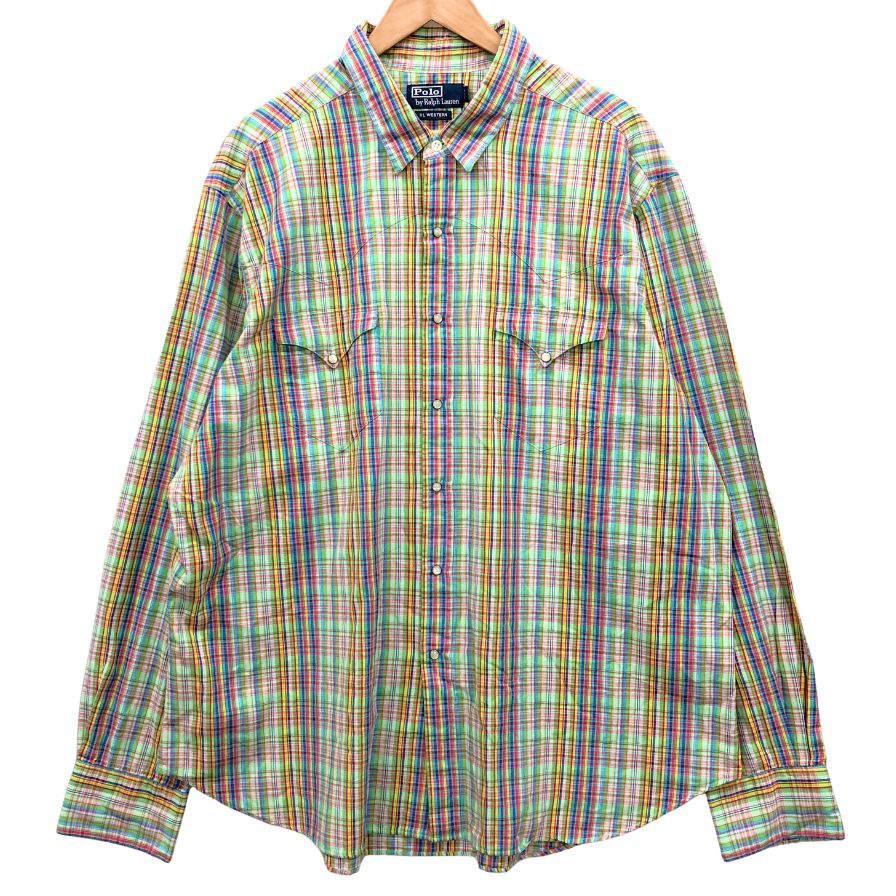 ポロ ラルフローレン ウエスタンシャツ 総柄 マルチカラー メンズ サイズXXL Polo Ralph Lauren【LA】