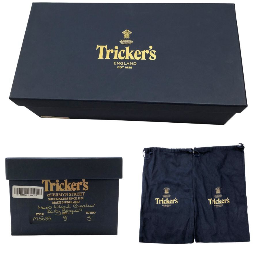 トリッカーズ レザーシューズ バートン サイズUK8 エイコンアンティーク ダイナイトソール M5633 Tricker's BOURTON ACORN ANTIQUE DAINITE SOLE ビジネスシューズ 約26.5cm【LA】【中古】