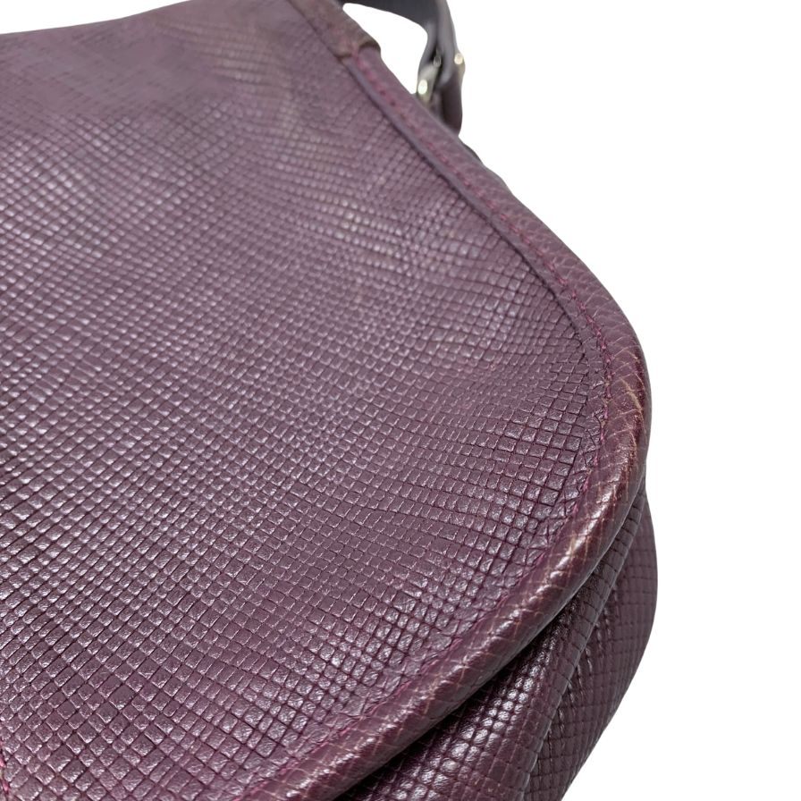 ロンシャン レザー ショルダーバッグ オールドロンシャン レディース バイオレット LONGCHAMP【AFE1】