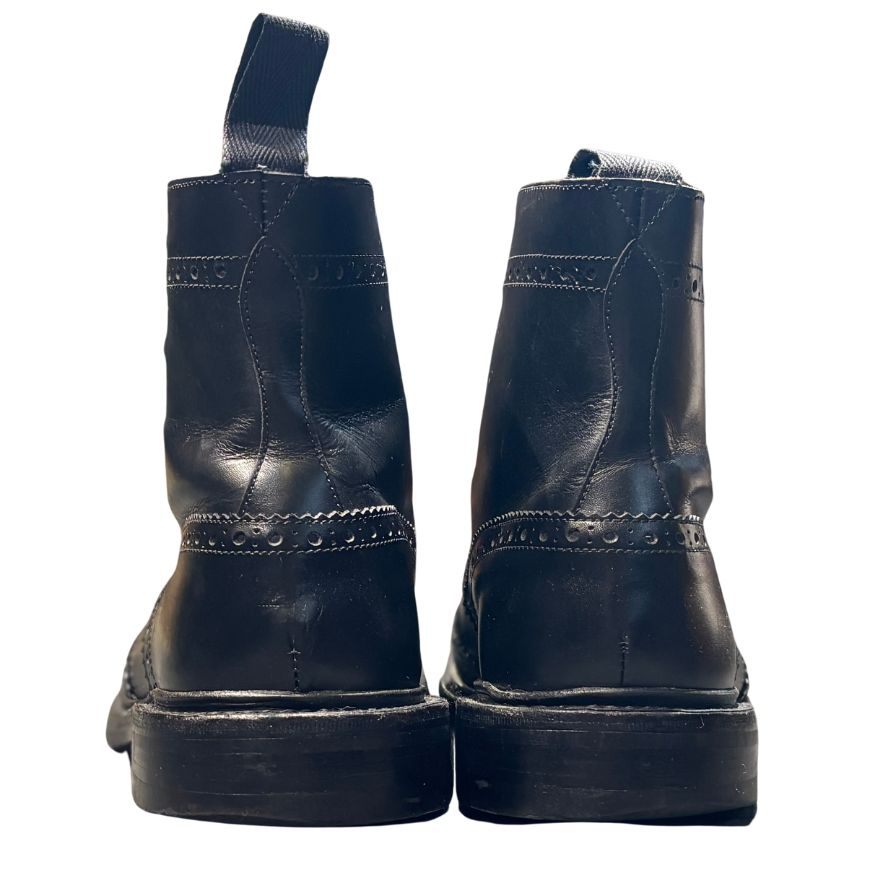 トリッカーズ カントリーブーツ S63419 ストウ ブラック メンズ サイズUK9.5 Tricker’s ブーツ 約28.0cm【LA】【中古】