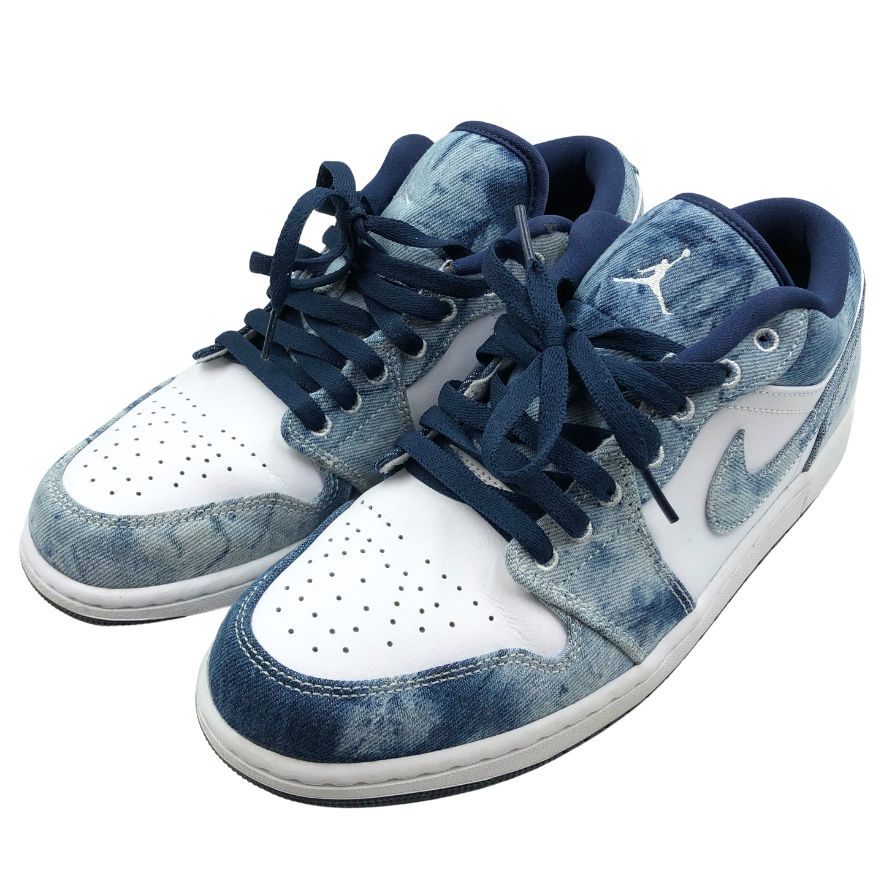 ナイキ ローカットスニーカー エアジョーダン ワン ロー ウォッシュド デニム ブルー メンズ サイズ28cm CZ8455-100 Nike Air Jordan 1 Low 約28.0cm【AFC46】