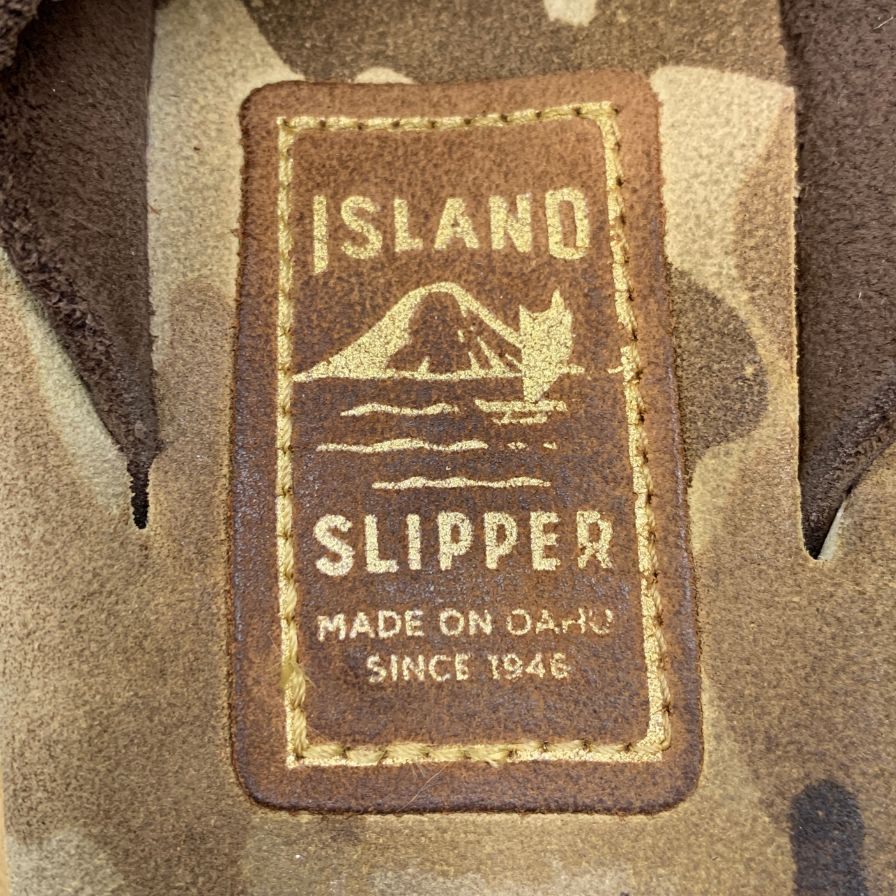 アイランドスリッパ サンダル シャワーサンダル シボレザー カモフラ 迷彩柄 ブラウン系 メンズ サイズ7 ISLAND SLIPPER PRO 約25.5cm【AFC41】