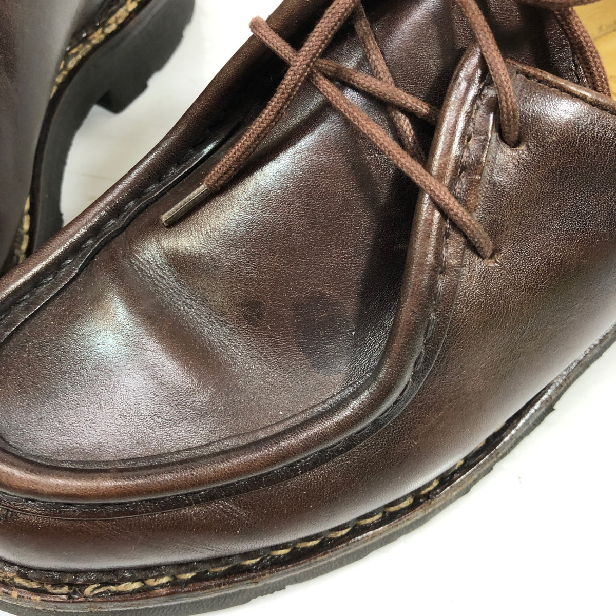 パラブーツ ミカエル カーフレザー チロリアンシューズ メンズ サイズ40 ブラウン PARABOOT ビジネスシューズ 約25.0cm【LA】【中古】