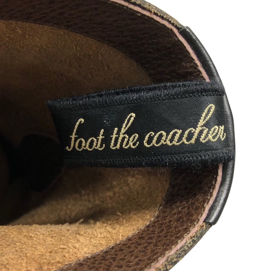 フット ザ コーチャー レースアップブーツ サイズ8 ブラック レザー foot the coacher ブーツ 約26.0cm【LA】【中古】