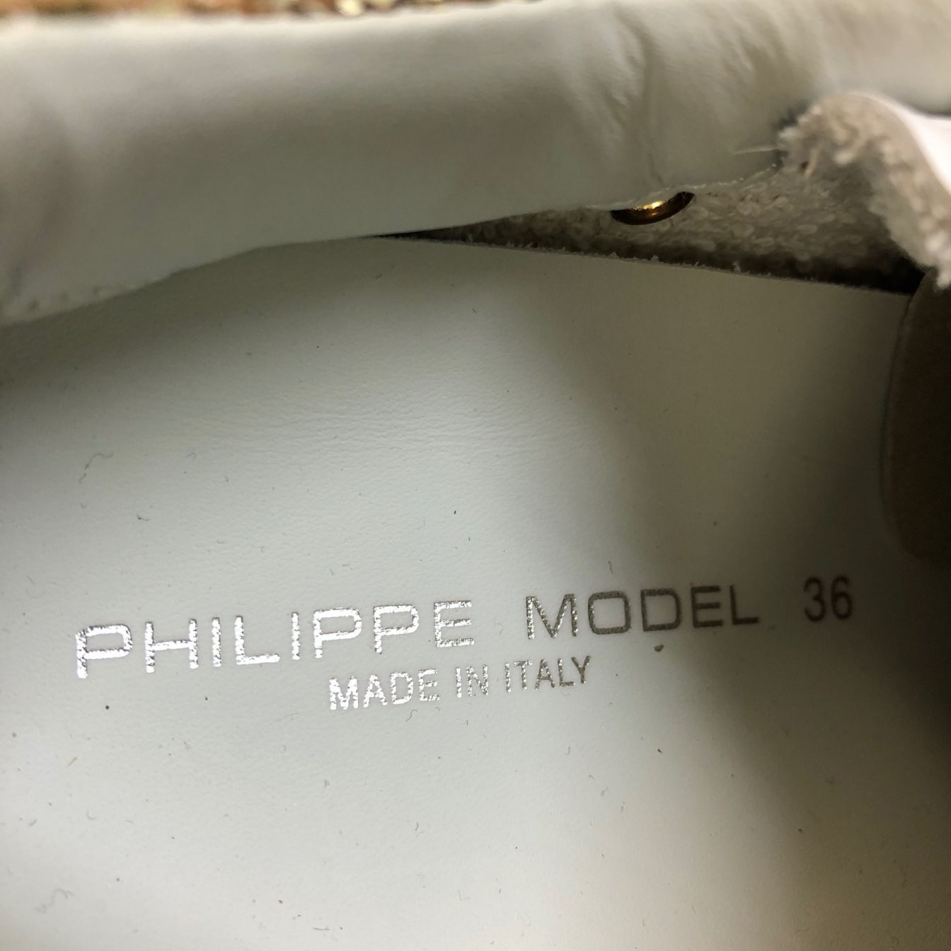 フィリップモデル スニーカー レオパード レザー サイズ36 ホワイト系 レディース PHILIPPE MODEL 約23.0cm【AFC30】