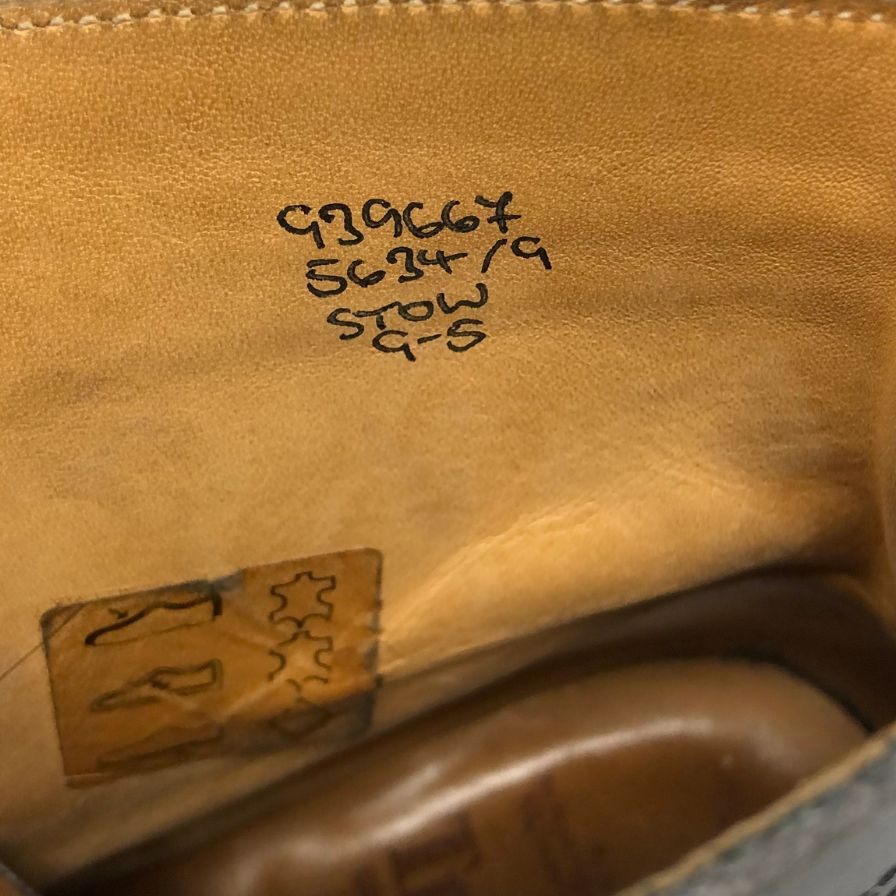 トリッカーズ レザーシューズ カントリーブーツ ストウ 5634 レザー ブラック サイズUK9 メンズ Tricker´s STOW ビジネスシューズ 約27.0cm【LA】【中古】