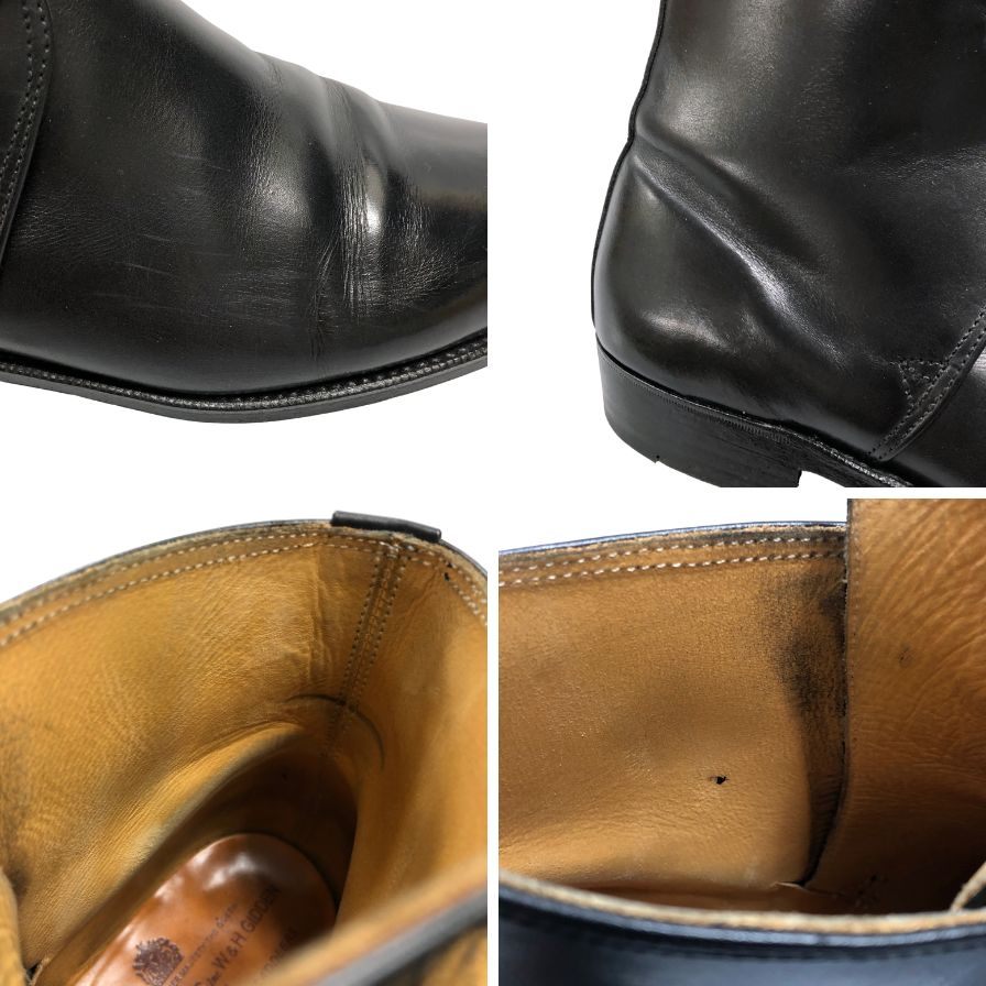 シュナイダーブーツ ジョージブーツ 52ラスト サイズ6.5 カーフレザー ブラック メンズ Schnieder Boots George Boots ブーツ 約25.0cm【LA】【中古】