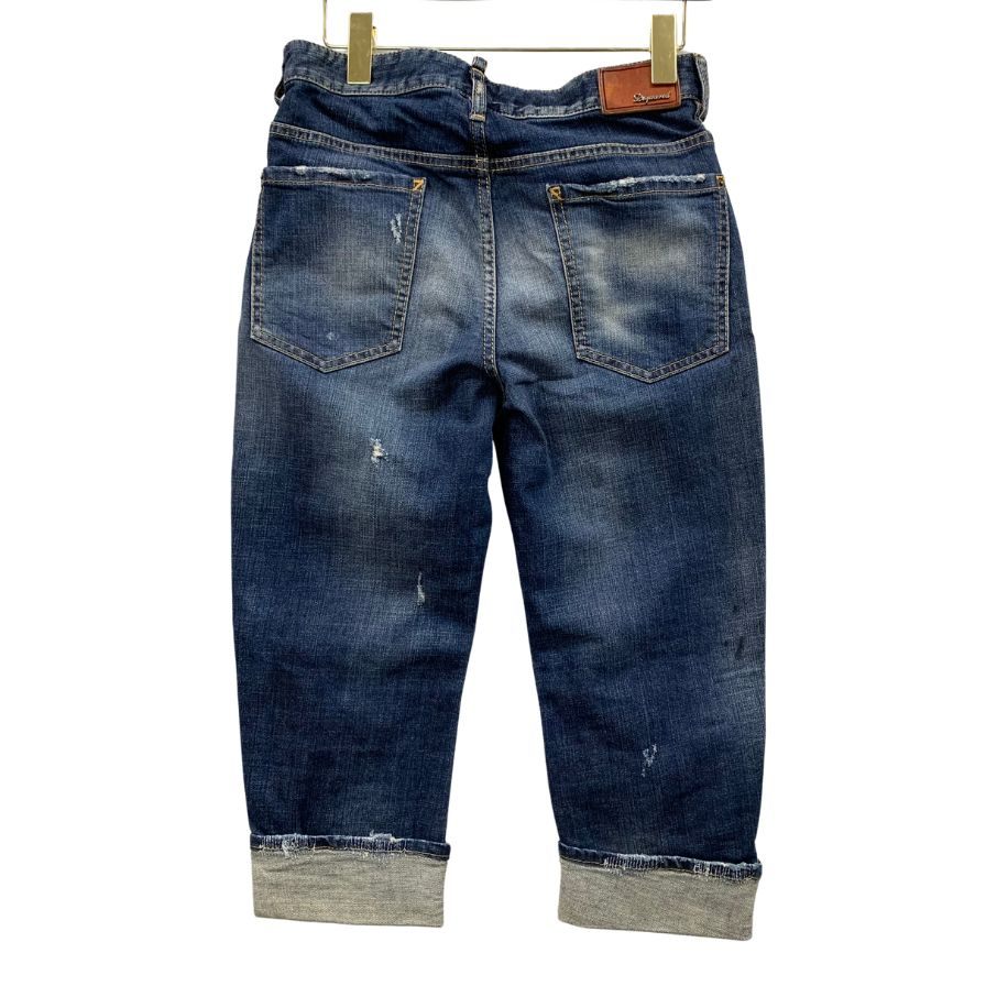 ディースクエアード デニムパンツ Big Dean's brother jean エイジング加工 コットン ポリウレタン サイズ40 レディース ブルー DSQUARED2 【AFB20】