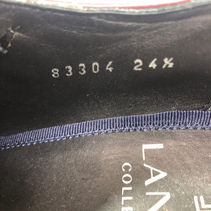 ランバン コレクション ビジネスシューズ シングルモンク カーフレザー メンズ サイズ24.5 バーガンディ×ブラック LANVIN 約24.5cm【AFC33】