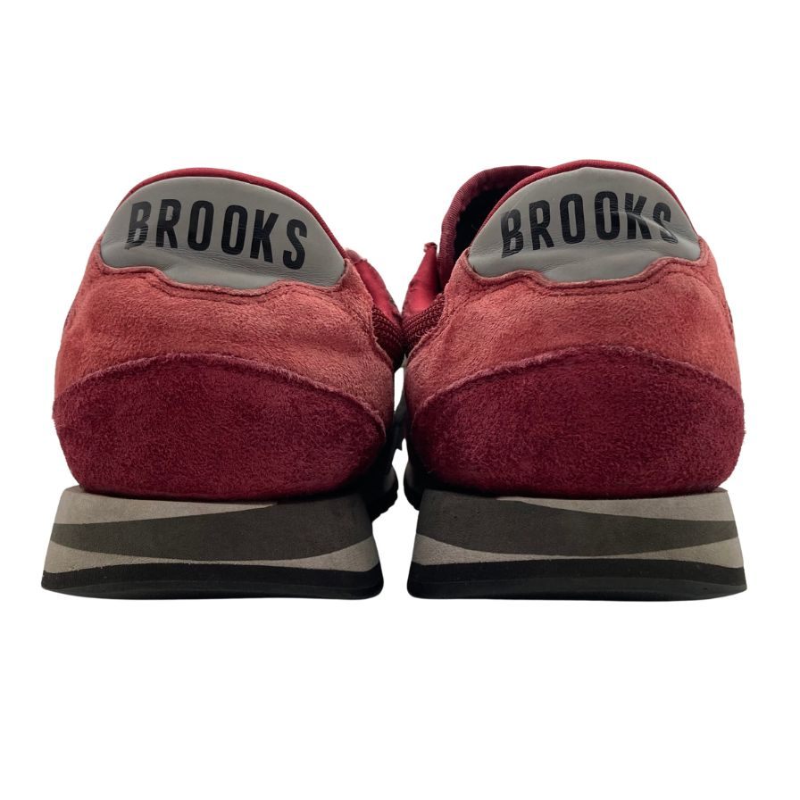 ブルックス ローカットスニーカー スウェード メッシュ 切替 ローテク ランニング ボルドー メンズ サイズ27cm BROOKS RUNNING 約27.0cm【AFC41】