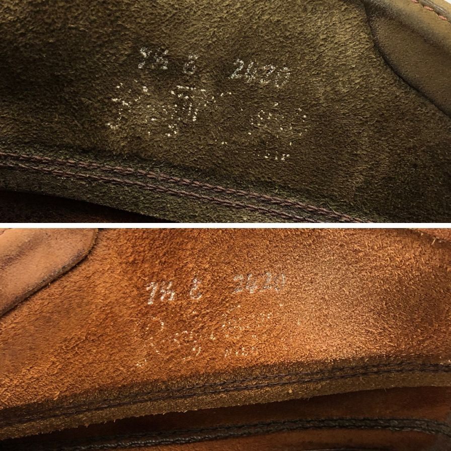 ラッセル モカシン チャッカブーツ ポーティングクレーチャッカー 2420 クレイジーパターン レザー サイズ7.5E メンズ ブラウン系 Russell Moccasin 約26.0cm【AFC46】