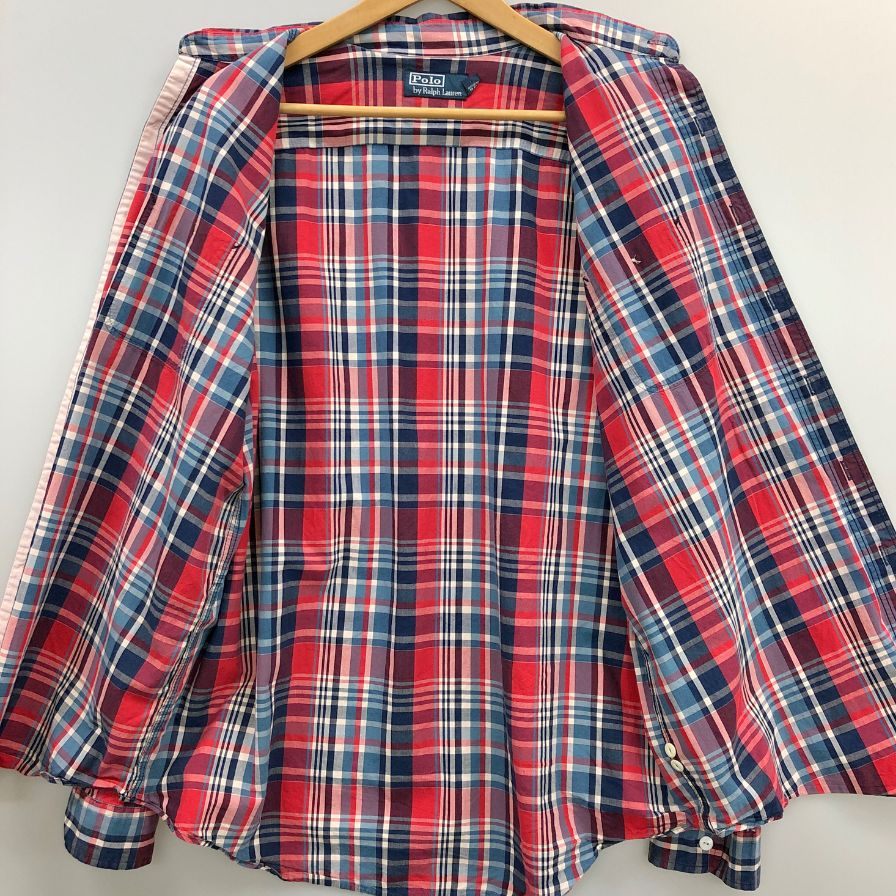 美品◆ポロ ラルフローレン 長袖シャツ チェック メンズ サイズXL POLO RALPH LAUREN 【AFB17】
