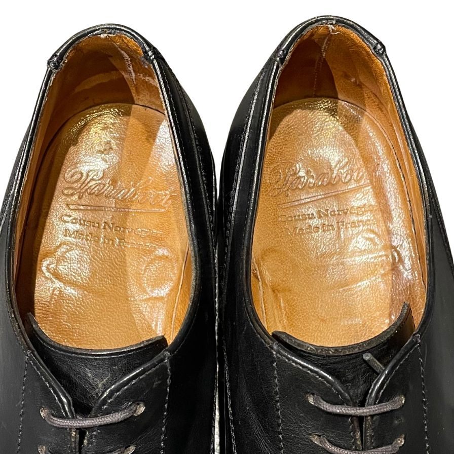 パラブーツ レザーシューズ シャンボード Uチップ カーフ ブラック メンズ サイズUK7 Paraboot CHAMBORD ビジネスシューズ 約25.5cm【LA】【中古】
