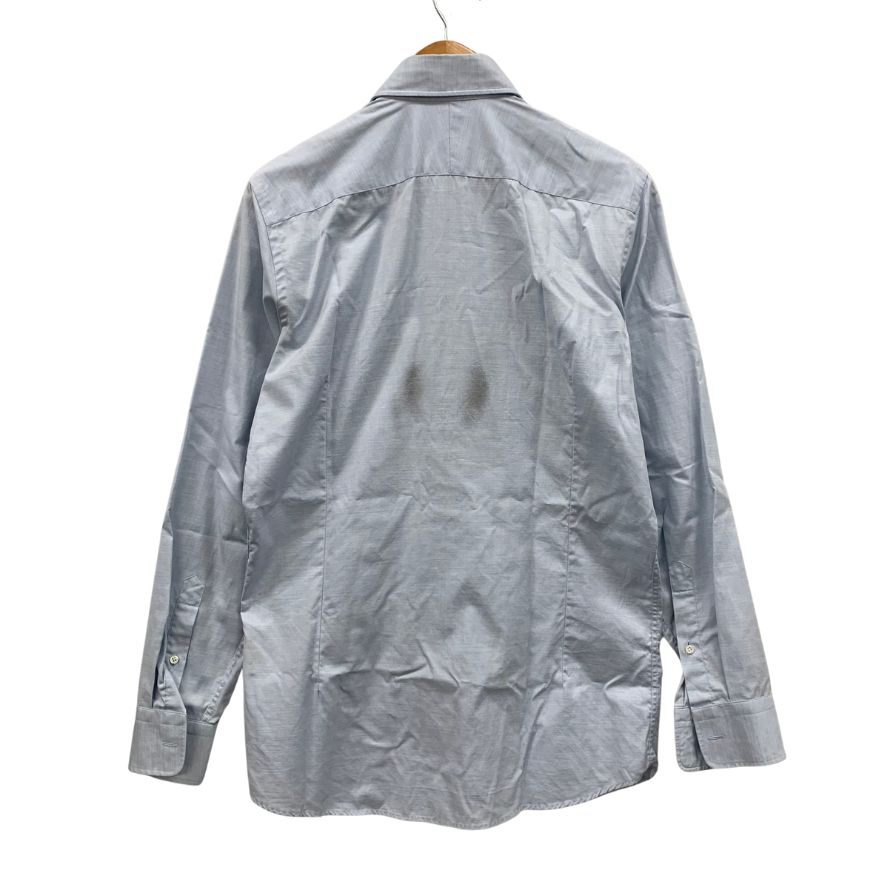 美品◆ハケット メイフェア シャツ J-FIT コットン サイズL メンズ ブルー HACKETT MAYFAIR 【AFB39】