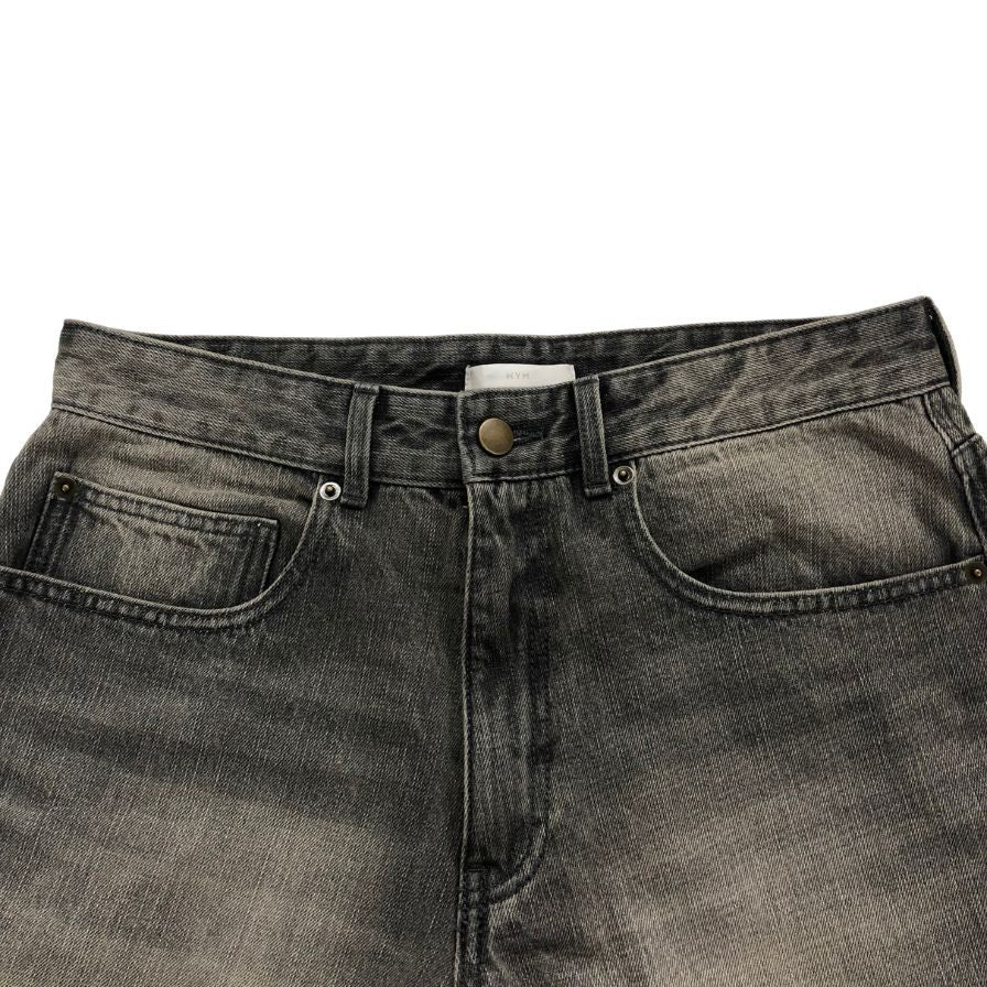ウィム バイ リドム デニムパンツ ワイド メンズ サイズM グレー WYM 【AFB40】