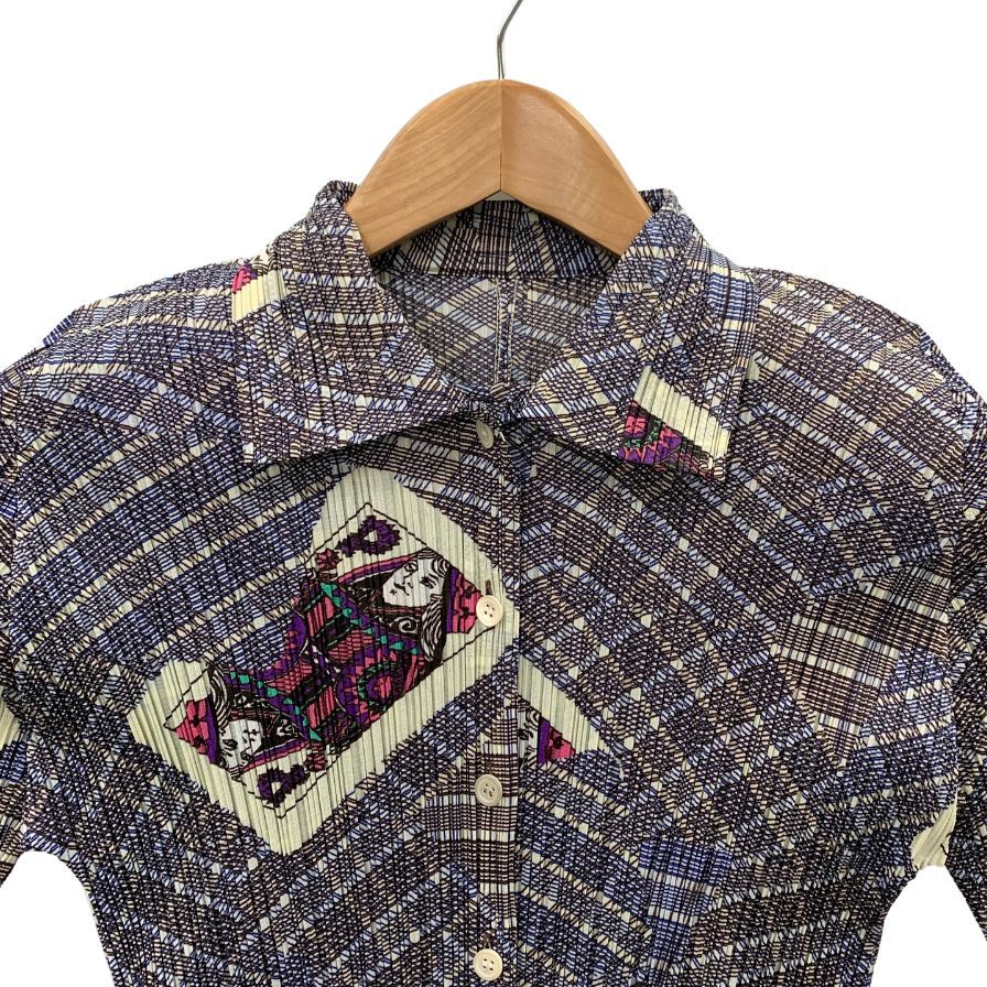 プリーツプリーズ イッセイミヤケ セットアップ トランプ柄 レディース サイズ3 PP73-JH796 PP73-JJ793 PLEATS PLEASE ISSEY MIYAKE【AFB7】