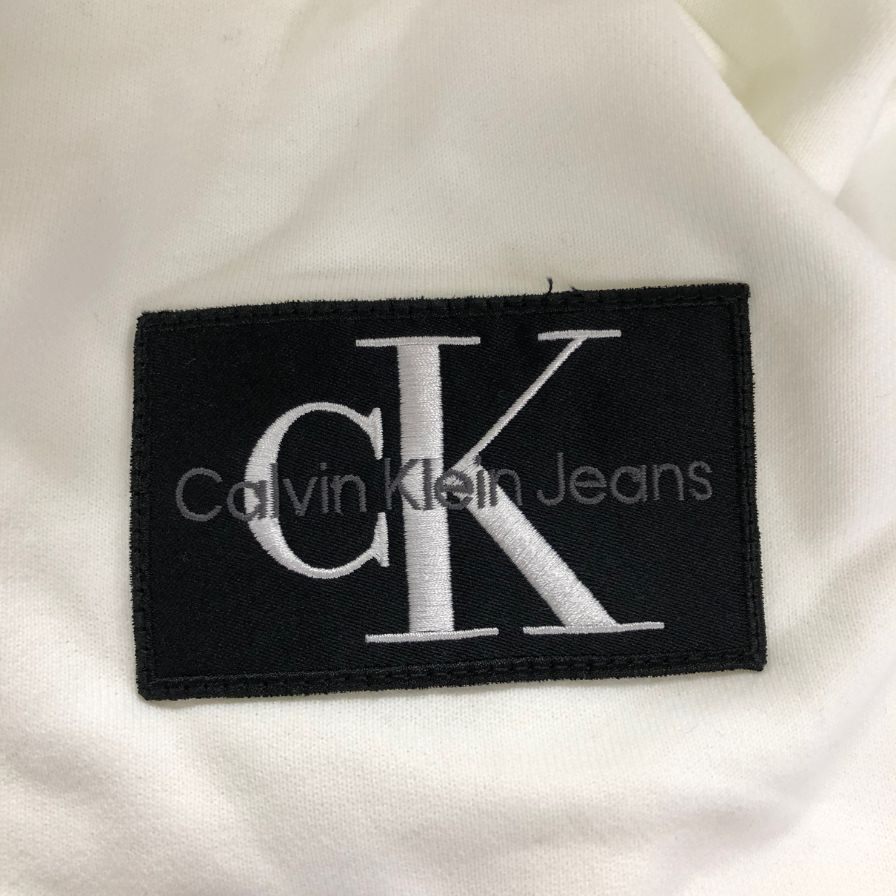 未使用◆カルバンクラインジーンズ プルオーバーパーカー 24AW J30J323430 サイズL メンズ ホワイト Calvin Klein Jeans 【AFB10】