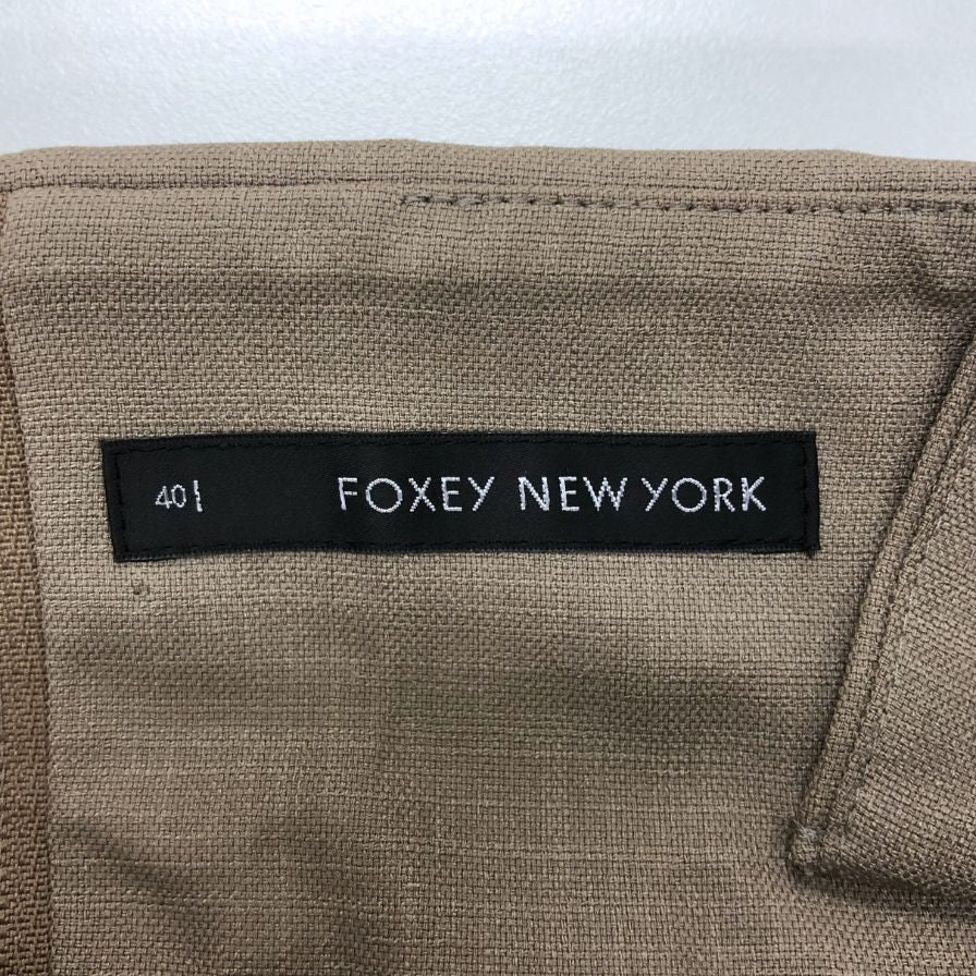 美品◆フォクシーニューヨーク ワンピース サマーデイジー チュニック 27216 ベージュ レディース サイズ40 FOXEY NEW YORK 【AFB35】