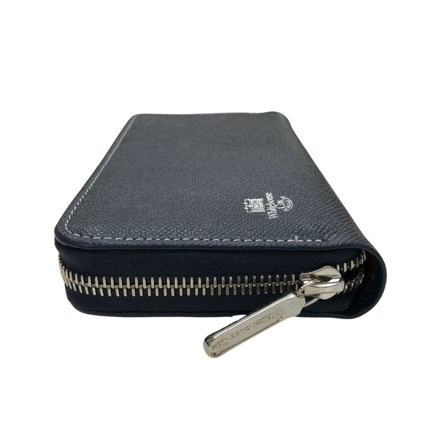 ホワイトハウスコックス ロングウォレット ラウンドジップ レザー 長財布 S2622 ネイビー レッド Whitehouse Cox【AFI19】