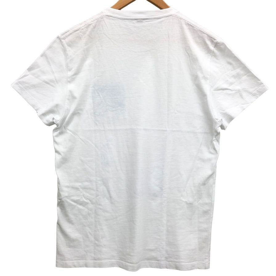 美品◆ロエベ Tシャツ アナグラム 22AW フェイクポケット メンズ サイズS ホワイト LOEWE 【AFB16】