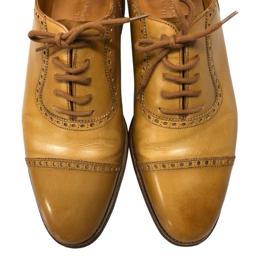 ジョンロブ レザーシューズ ストレートチップ アデレード カーフ ライトブラウン メンズ サイズUK8E JOHN LOBB ADELAIDE ビジネスシューズ 約26.5cm【LA】【中古】