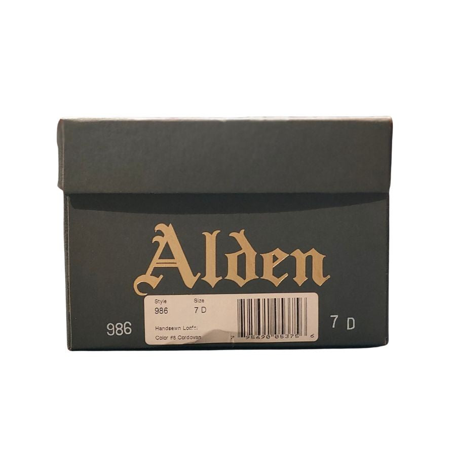 オールデン ペニーローファー コードバン USA製 986 ブラウン メンズ サイズUS7D ALDEN ローファー 約26.0cm【LA】【中古】