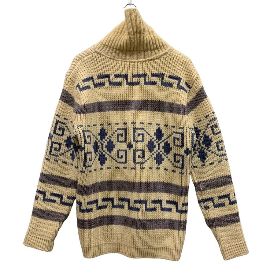 美品◆ペンドルトン ショールカラー ニット アイボリー 総柄 メンズ サイズL PENDLETON 【AFA1】