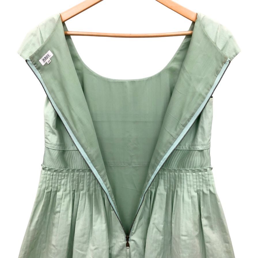 美品◆フォクシー ブティック ワンピース 半袖 カットソー チュニック コットン グリーン レディース サイズ42 FOXEY BOUTIQUE 【AFB41】