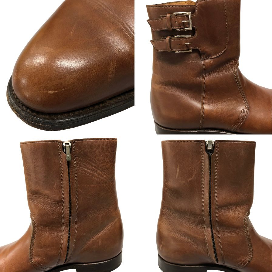ジョンロブ ダブルバックルブーツ ウーバン サイズ8D ブラウン メンズ WOBURN JOHN LOBB 約27.0cm【LA】【中古】