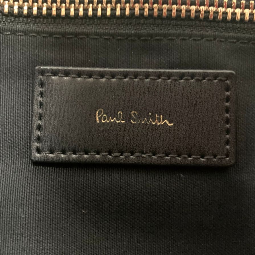 中古◆ポールスミス クラッチバッグ レザー ブラック メンズ Paul Smith【AFE5】