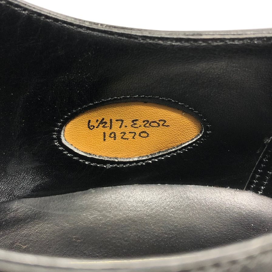 エドワードグリーン レザーシューズ ストレートチップ チェルシー 202ラスト ブラック サイズUK6.5 メンズ EDWARD GREEN CHELSEA ビジネスシューズ 約25.5cm【LA】【中古】