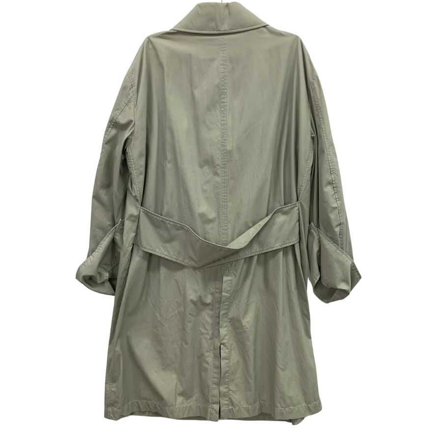中古◆バーバリー ステンカラーコート イングランド製 サイズS グリーン系 コットン BURBERRY 【AFA14】