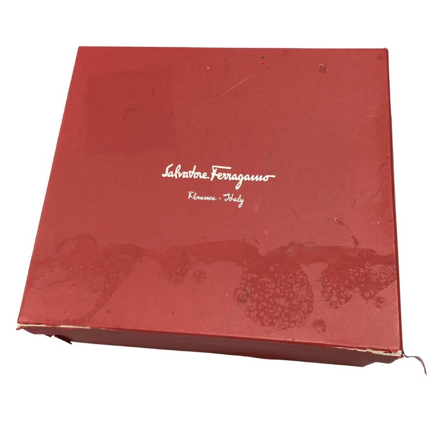 サルヴァトーレフェラガモ サイドゴアブーツ ネイビー サイズ9.5EE Salvatore Ferragamo 約28.0cm【AFD4】