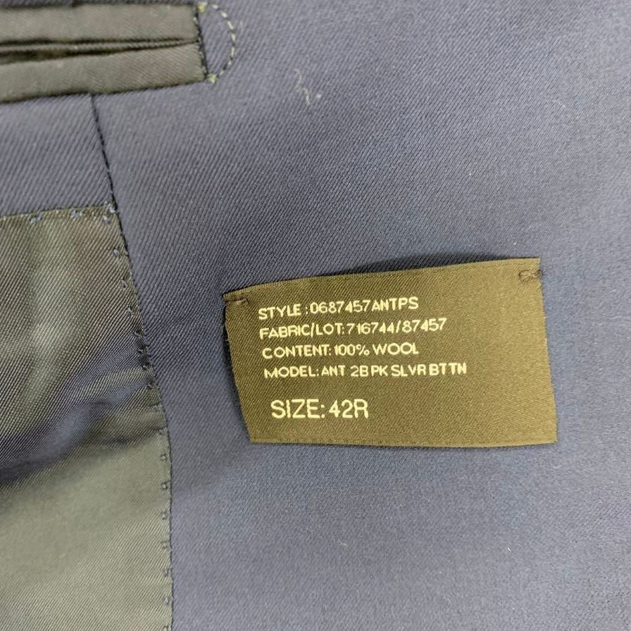 極美品◆ラルフローレン パープルレーベル ブレザー ウール イタリア製 ネイビー メンズ サイズ42R RALPH LAUREN PURPLE LABEL 【AFB8】