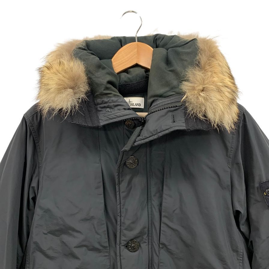 美品◆ストーンアイランド ダウンジャケット マイクロレプス ファーダウン ブラック サイズM Stone Island 【AFA7】