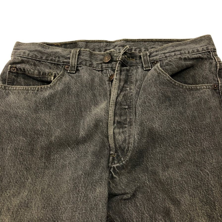 リーバイス 501 デニムパンツ カットオフ ボタン裏653 USA製 グレー系 メンズ W32 L30 LEVI’S 【AFB1】