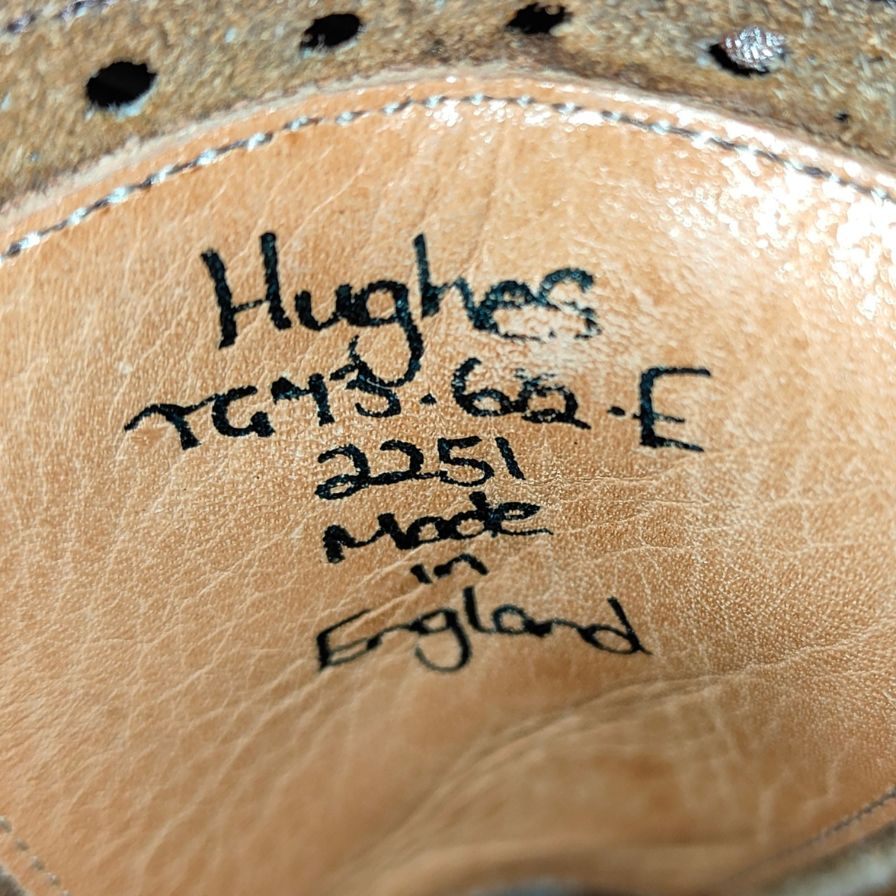 ガジアーノ&ガーリング レザーシューズ ヒューズ アデレード TG73ラスト メンズ サイズ UK6.5E ブラウン GAZIANO&GIRLING HUGHES ビジネスシューズ 約24.5cm【LA】【中古】