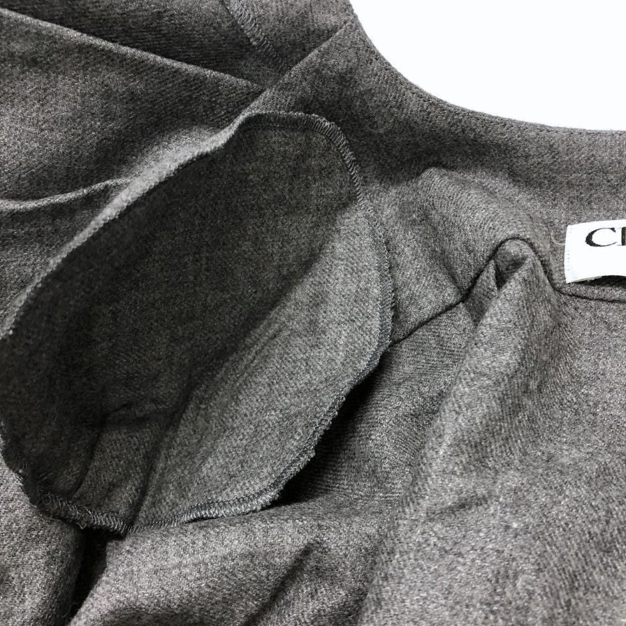 中古◆クリスチャンディオール プレタポルテ ジャケット バンドカラー ウール レディース サイズ7 グレー系 Christian Dior PRET-A-PORTER 【AFB48】