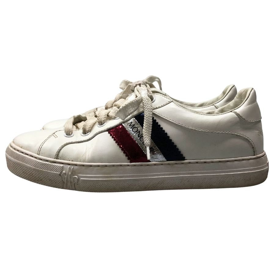 モンクレール スニーカー モナコ レザー レディース サイズ39.5 MONCLER 約26.0cm【AFC31】